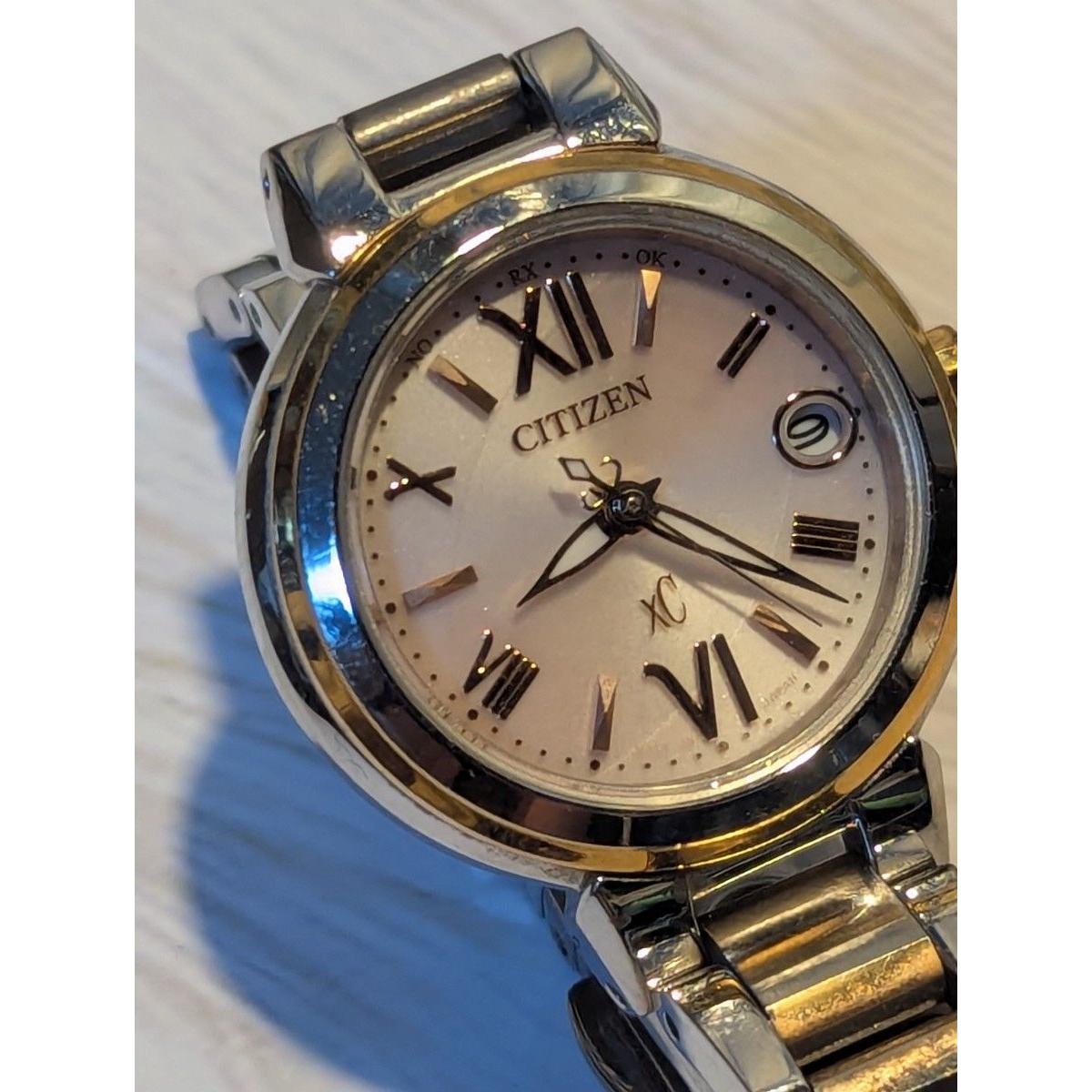 CITIZEN xc Cross Sea Eco Drive Часы Женские Радио-Солнечные Часы Cross Sea Эксплуатация Подтверждена