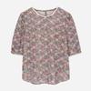 Flower Pattern Embroidered Blouse  T256mbl145w 