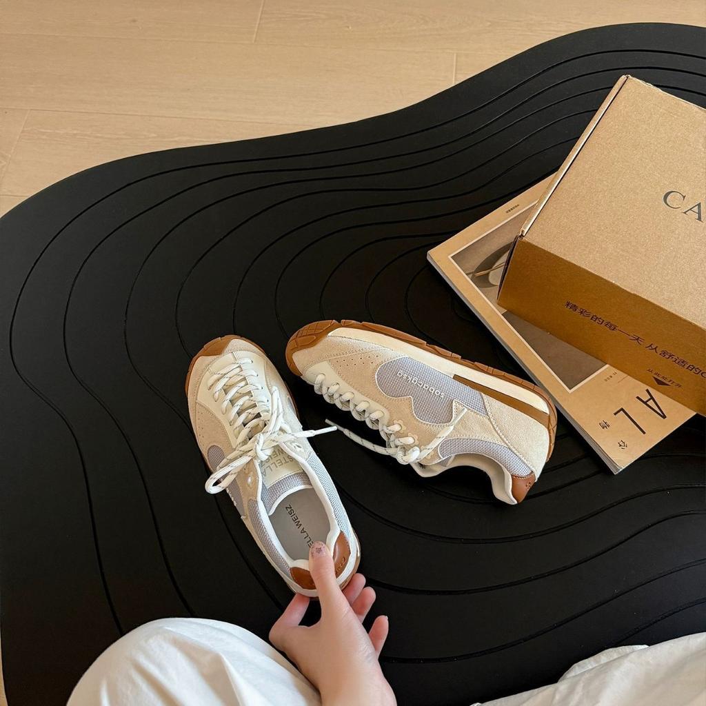 Super Soft Leather~ Leather Retro Blue Dexun Shoes Women's 2025 New Versatile Casual Sports Stray Shoes Board Shoes Tide