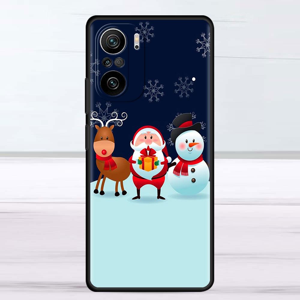 Christmas Santa Claus Case For Xiaomi Redmi Note 11 10 9 Pro K40 10S 9S 9A 9C Phone Cover 9T 8 8T 7 11T Silicone Shell