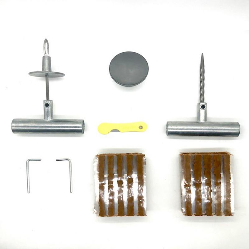 Zestaw do naprawy opon samochodowych Zestaw do naprawy opon za pomocą kołków 37-elementowy Przenośny ściągacz do kół Akcesoria do usuwania Do samochodów ciężarowych Rowerów Kosiarki Trawnikowe