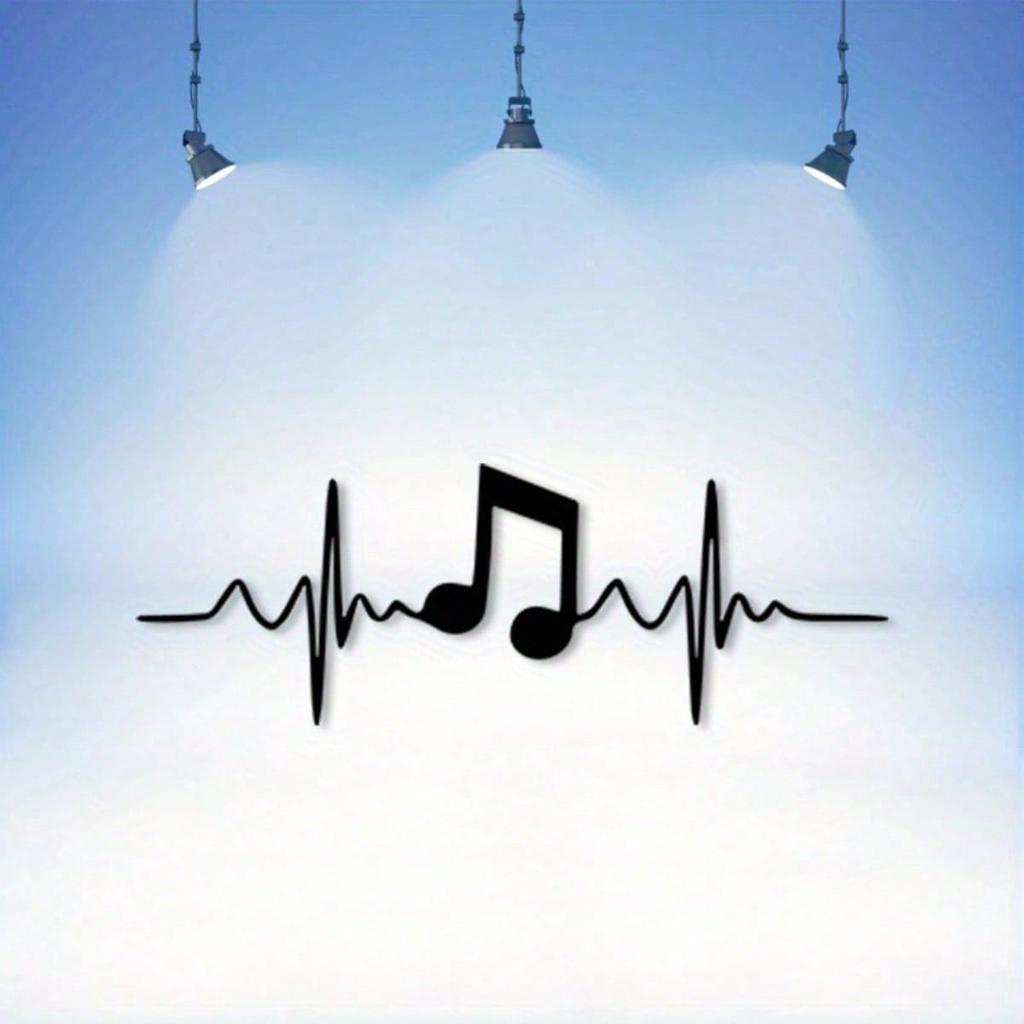 Music Heartbeat Metal Wall Decor