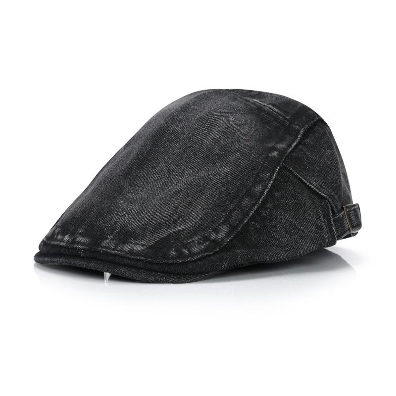 Denim Forward Hat Women'S Spring Autumn Beret Washed Simple Thin Hat Men'S Cap Tide Cowboy Duch Tongue Cap For Men Women Visors