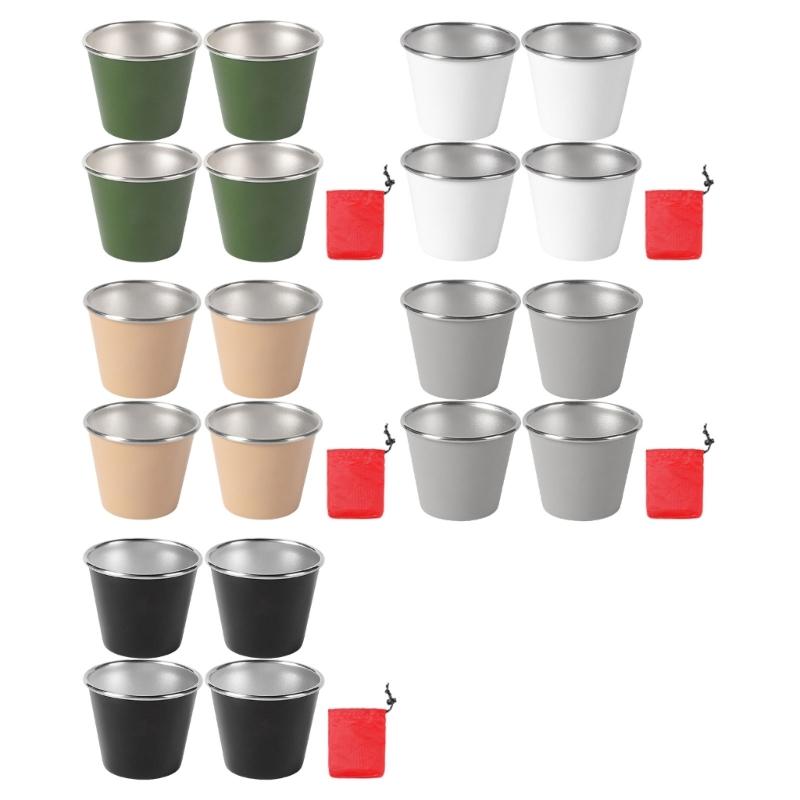 Light weight Pints Cup Suit Stackabled Metal Cup Beer Mugs Small Coffee Portables for Camping and Outdoor Activity