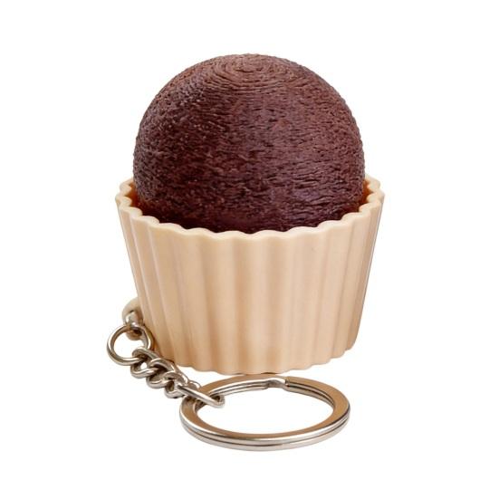 

Keychain Pendant with Chocolate Shape Decompression Toy Press Click Sound Portable Stress Relief Keychain for Bag D