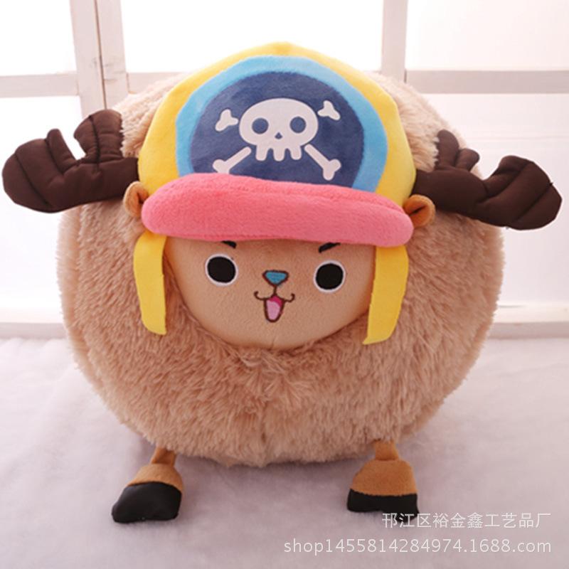 35Cm Chopper Toy Cute Round Hand Pocket Pillow Reindeer Soft Kawaii Hugging Cushion Anime Periphery Cosplay Christmas Kids Gift