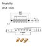 Musiclily Pro 10.4mm Pitch Roller Saddle Tune-O-Matic Bridge for LP Epiphone Les Paul SG Electric Guitars, Chrome