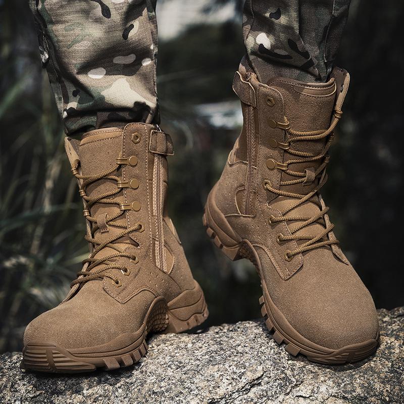 

Summer new military boots high-top outdoor combat boots tactical boots mountaineering shoes desert tooling boots men 47