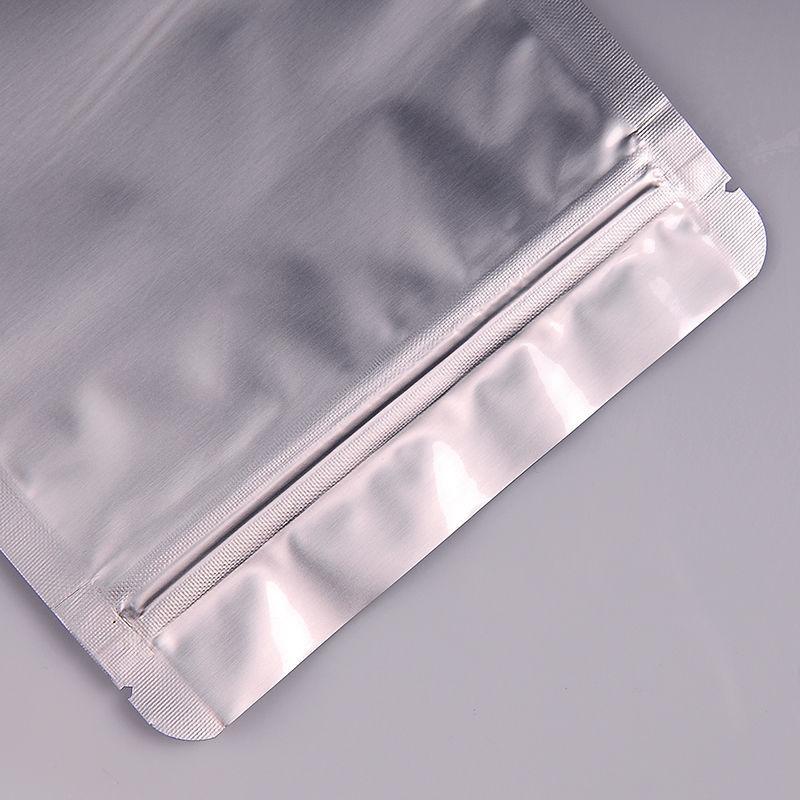 10pcs Self-supporting Zipper Seal Aluminum Foil Pouches, Food Grade Polyester Film, Multi-purpose Heat Sealable Packaging!