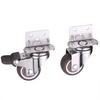 1/1.25/1.5/2 In Heavy Duty Rubber Swivel Castor Wheel Trolley Furniture Caster Free Fitting with 2 Braked Double Bearing
