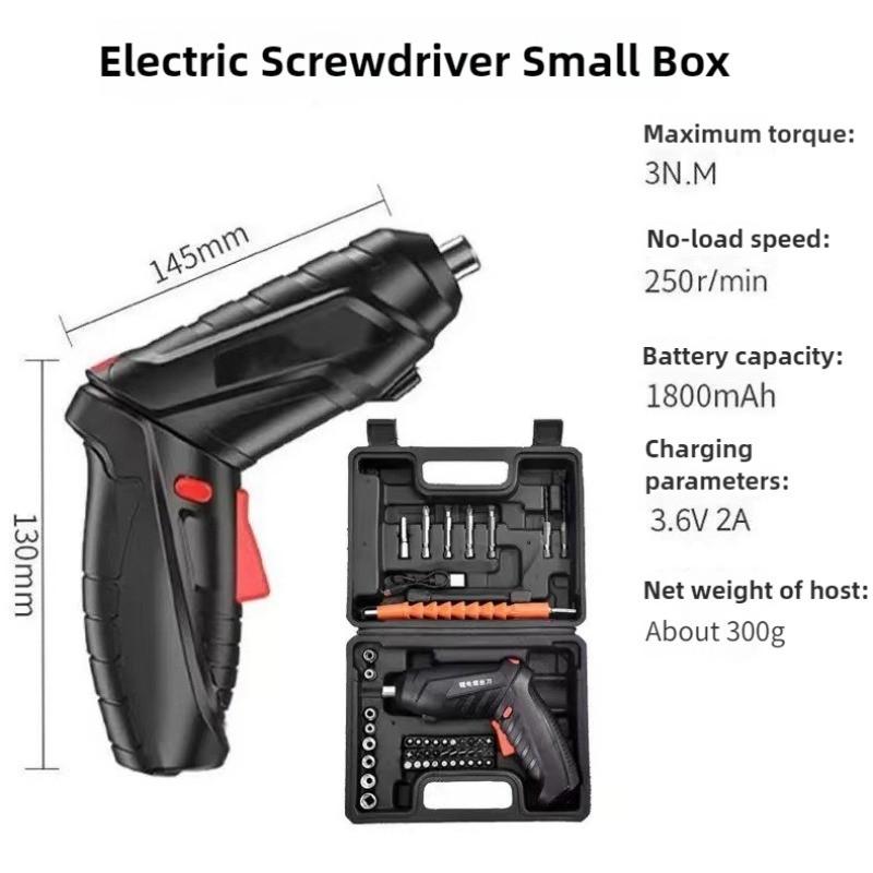 Multifunktionaler elektrischer Schraubendreher Faltbarer Haushalts-Schraubendreher Wiederaufladbares Mini-Bohrwerkzeug Etui