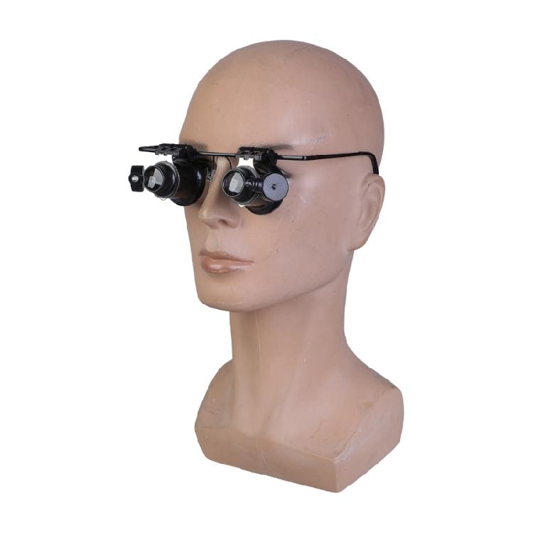 Ergonomic 20X Double Lens Loupe Magnifying Glass Suitable For Jewelry Electronics Inspection Lightweight Easy To Handle