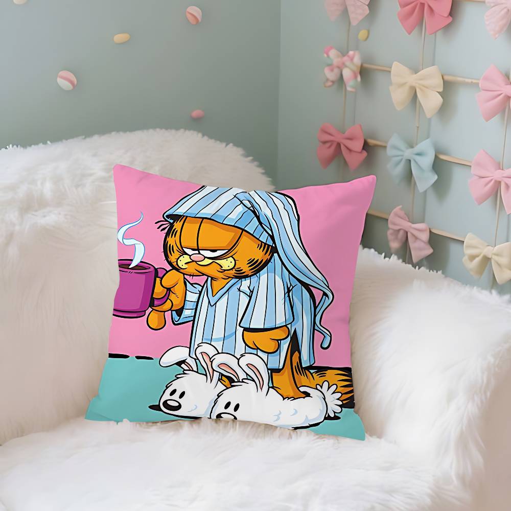 G-Garfield Case Plush Fabric Soft Pillowcase Double Sided Print Cushion Cover Household Gifts