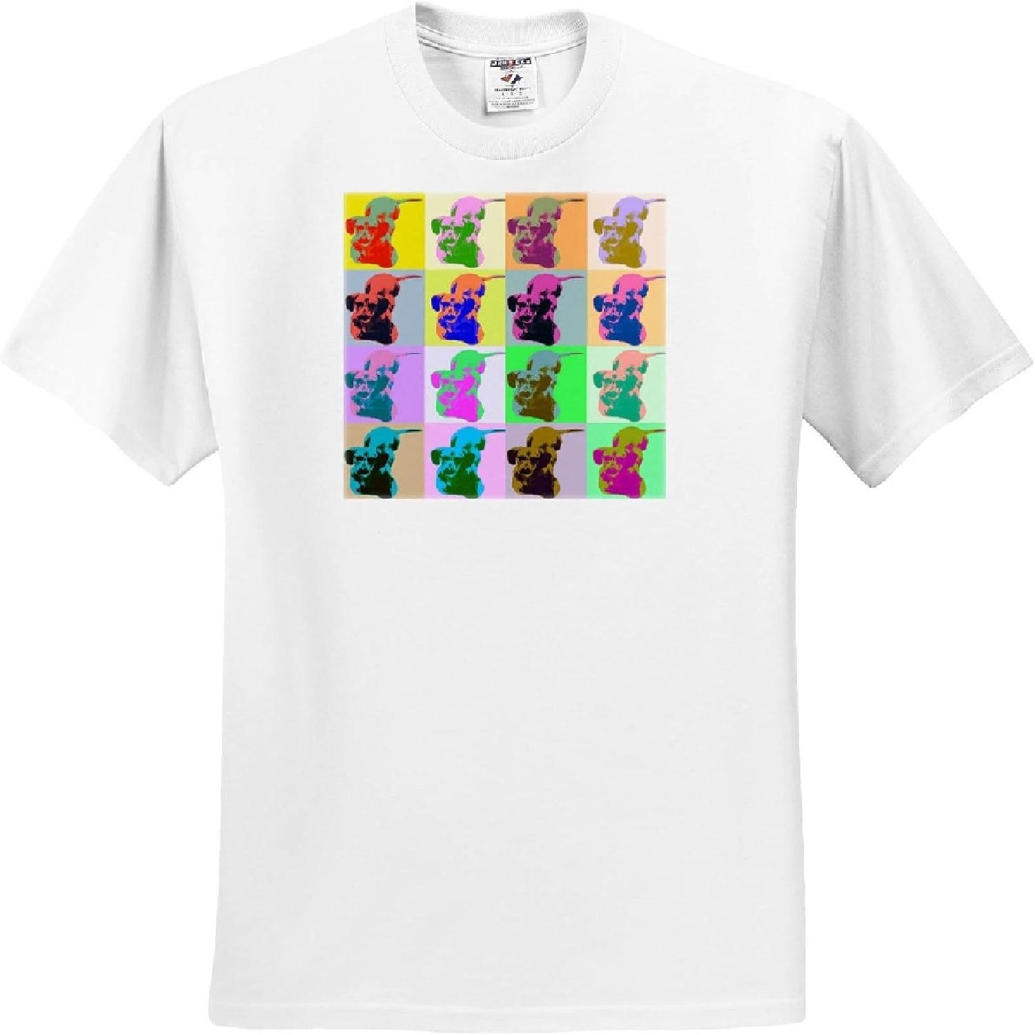 3dRose, Carton Dachshund Pop Art, T-Shirt XXXXXL белый