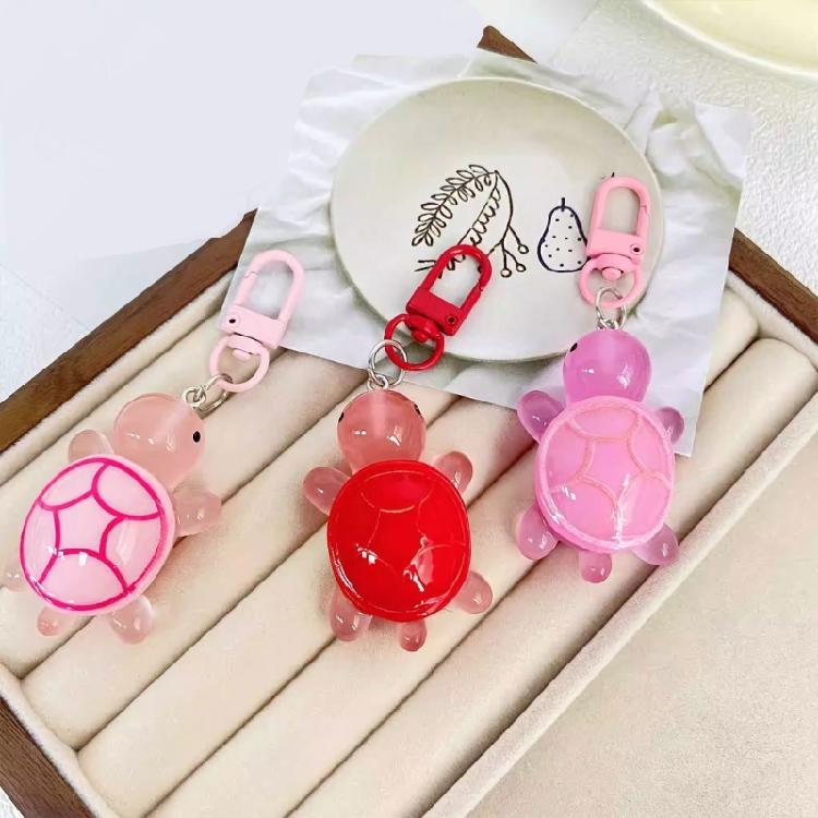 10 Pack Assorted Glowing Turtles Keychains Vibranting Color Easy to Use and Sturdy Materials for All Ages Daily Use