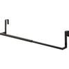 Bathroom Mat & Towel Hanger, Black, Tower 7421. Extends 30-53W X 7.5D X 9H Cm. Hooks Over Drawer Doors for Easy Installation.