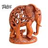 Vintage Style Home Decorations Hollow Carved Mother and Baby Elephant Statue, Resin Figurine, Good Artistic Desktop Decor Luck Sculpture for