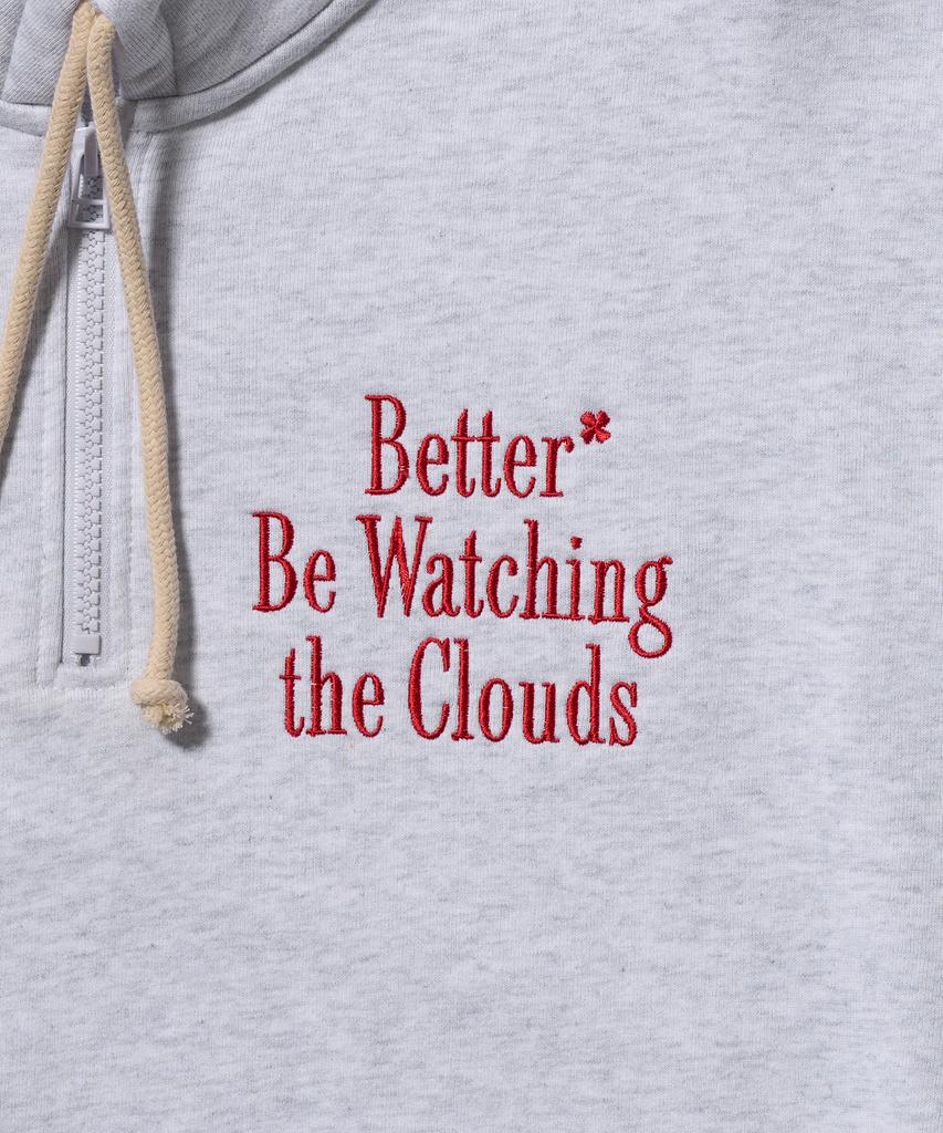 Aeca Better Half Zip Up Sweat Shirts-Light Gray