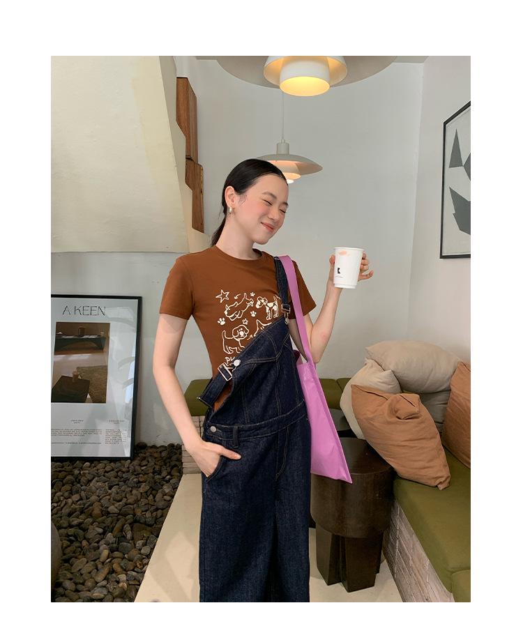 NEWOPEN 2025 Early Spring Korean Style Commute OL Wide-Leg Denim Overalls C3621