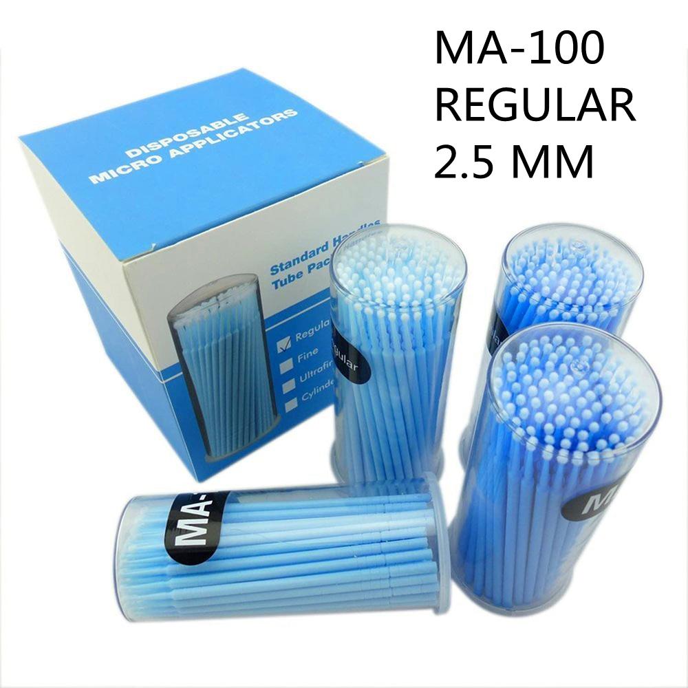 400Pcs 1.2-2.5Mm Dental Disposable Micro Applicator Brush /Disposable Eyelash Brushes With Protable Box Dentist Extension Tool