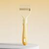 Pet Detangling Comb Double-Sided Metal Teeth Pet Dematting Tool Pet Grooming Comb Undercoat Rake for Long Hair Untangles Pet Hair Efficiently