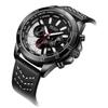Men's Chronograph Quartz Sports Watches Leather Band Waterproof Luminous Wristwatch Man Relogios Masculino