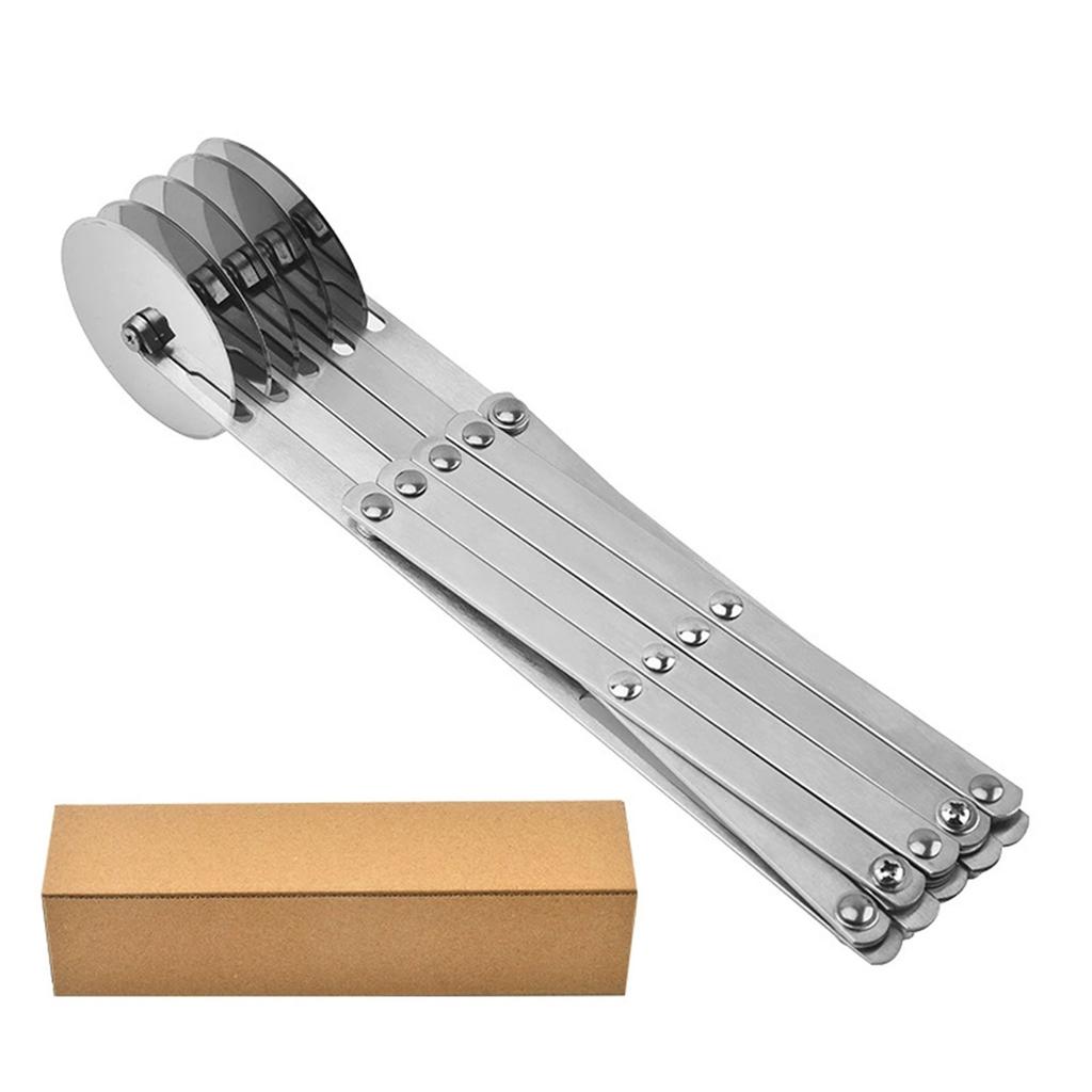 Retractable Multi-wheel Dough Stick Knife, Roller Cutting Knife, Multi-functional  Dough Stick Cutting, Stainless Steel Pizza Knife