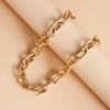 Accessories, Exaggerated Single-Layer Fringed Hip-Hop Style Necklaces For Women, Simple Retro Metal Thick Chain Necklaces