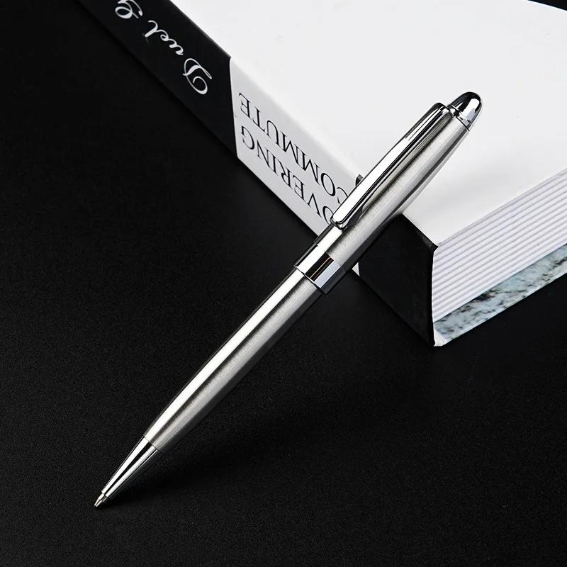 STONEGO Twist Ballpoint Pens Stainless Steel Retractable Ball Pen Smooth Gel Ink Medium Point 1.0mm Black Ink Replaceable Refill