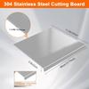 304 Stainless Steel Cutting Board Baking Cutting Board Suitable for Kitchen Meat Fruit Vegetable Bread and Baking Length 40CM