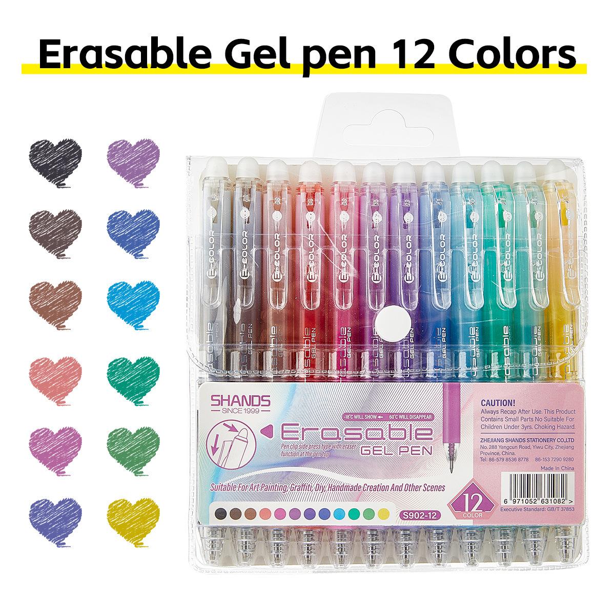 

12/24/36 Color Press Erasable Neutral Pen Set 0.7Mm Marker Pen Suitable for Painting Coloring Marking School Supplies