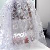 1Yard*130cm 3D Embroidered Butterfly Mesh Fabric Rainbow Gradient Handmade Tulle Dress Sewing Fabric for Stage Costume