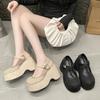 Fashion Hollow Breathable Chunky Heels Slippers Platform Wedges Sandals Summer Block High Heels for Women Shoes Loafers Sandalias