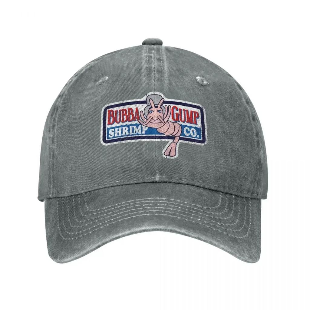aBubba Gump Forest Shrimp Seafood Denim Baseball Cap American Restaurant Tennis Skate Hip Hop Hats Summer Unisex Baseball Caps