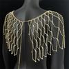 Rhinestones Embellished Fringe Design Shoulder Chain Jewelry For Bride During Wedding Ceremonies Festivities