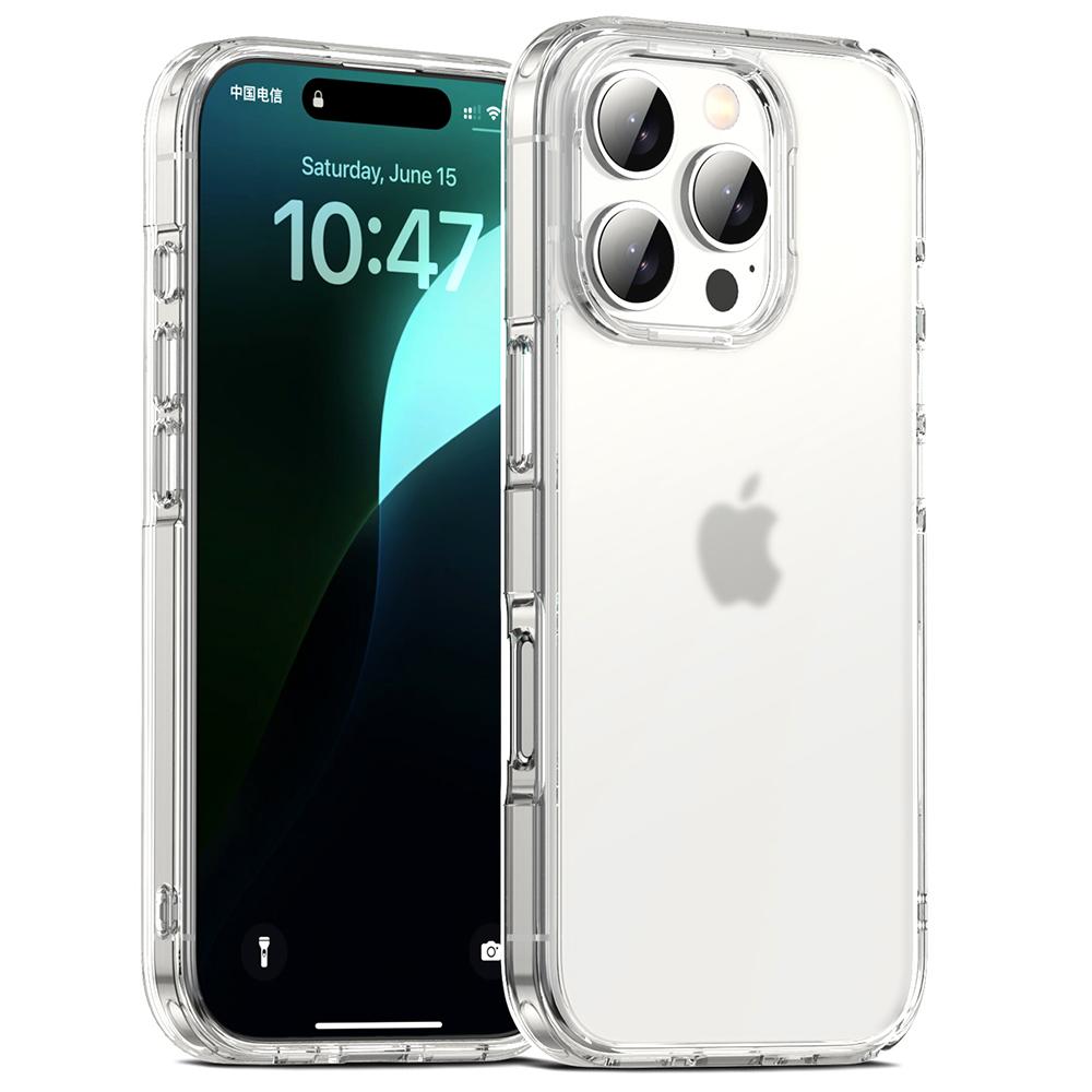 

For iPhone 16 Pro Max Case Shockproof TPU+PC Matte Back Cover White