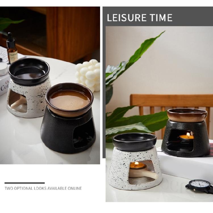 Stylish Ceramics Essential Oil Burners with Bowl and Tealight Candle Spoon for Aromatherapies and Relaxation Room Decors