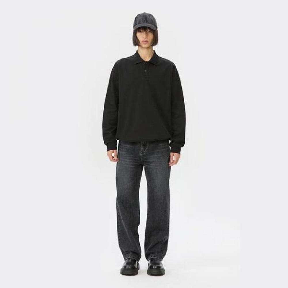 Customellow Black Sweat Polo Black Cwtaw25611bkx Black/S