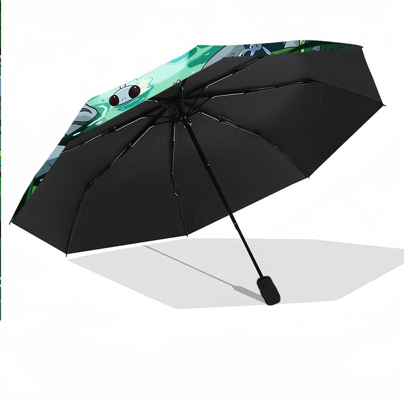Custom Text Automatic 8 Bone Umbrella, Portable Sun Rain Protection UmbrellaHollow Knight