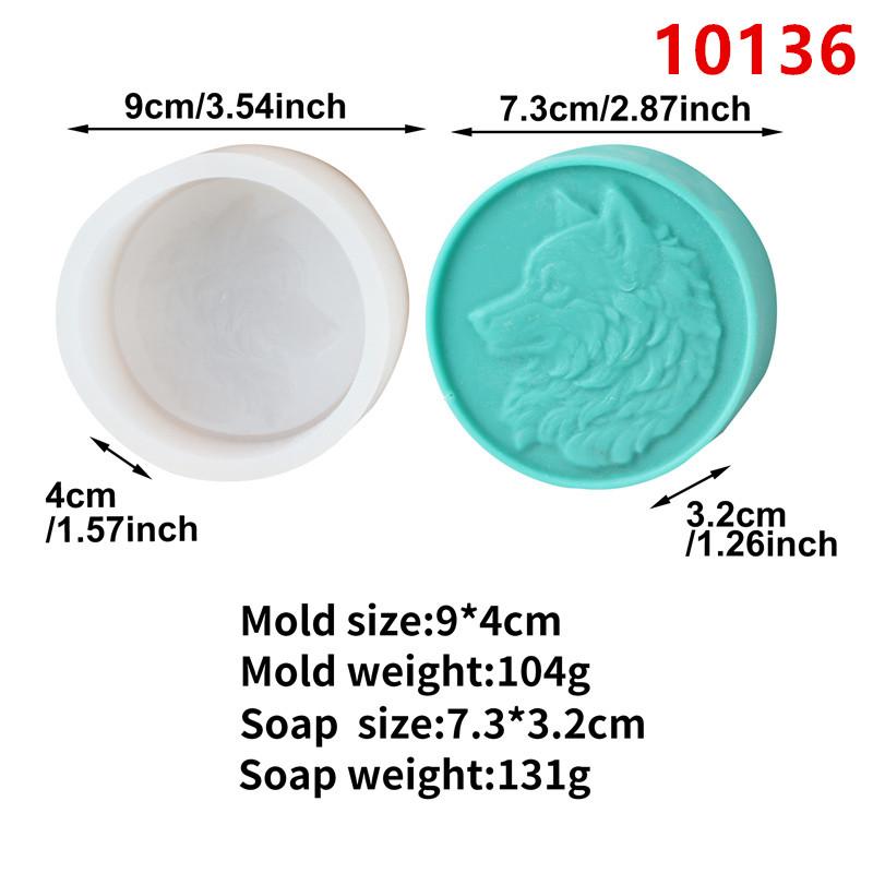 Animal Howling Wolf Shape Silicone Soap Mold DIY Wolf Shape Mountain Forest Animal Resin Plaster Molds Cake Soap Home Decoration