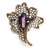 Lotus Pendant Enamel Brooch Badges Fashion Pearl Flower Exqusiite Pin Jewelry