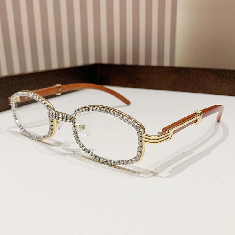 

Солнцезащитные очки овальной формы нового стиля для женщин с бриллиантами, модные солнцезащитные очки в стиле ретро с имитацией текстуры дерева, солнцезащитные очки высокого класса прозрачный