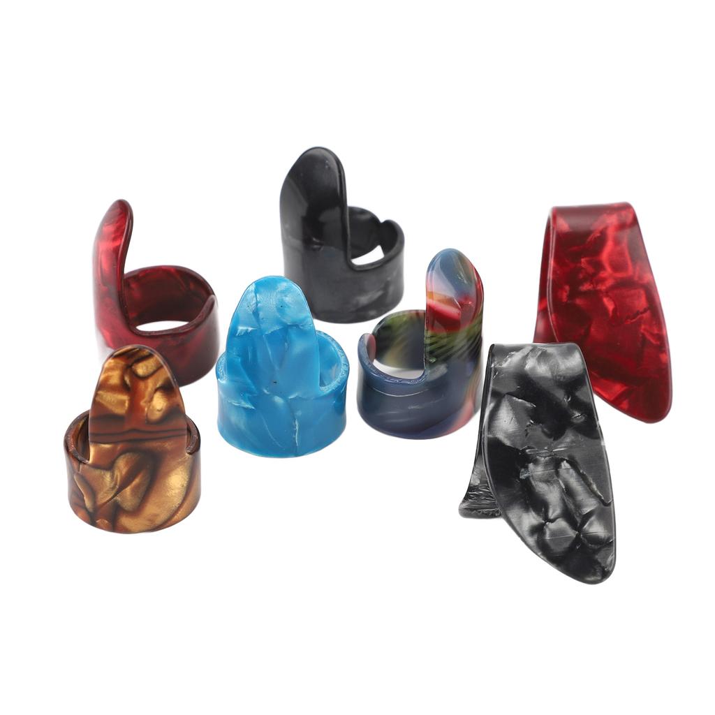 7 sztuk kostki do gitary, celuloidowe części do gitary basowej, regulowane kostki do gry na palcach dla gitarzystów i muzyków