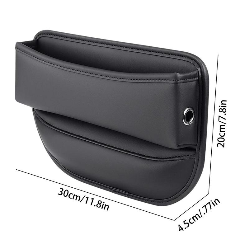 PU Leather Car Seat Crevice Storage Box Car Seat Side Pocket Auto Console Slit Gap Filler Organizers Storage Holder Car Interior