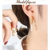 Luxury Minimalist Freshwater Pearl Earrings for Women: French Style, Real Gold Plated, Non-Fading