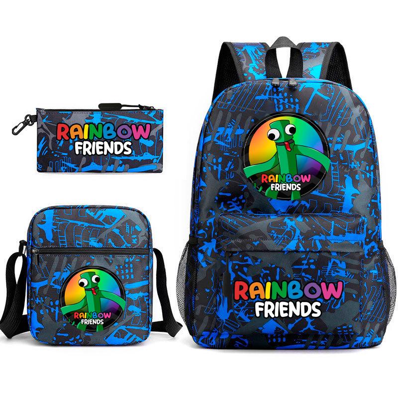 Rainbow Friends Gra Rainbow Friends Plecak Szkoła Podstawowa Torba Szkolna Gwiazda Zestaw Trzech Sztuk