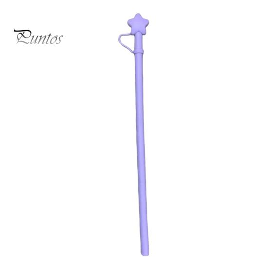 

Многоразовые силиконовые трубочки с крышкой-звездочкой, устойчивые к укусам, для питья горячих и холодных напитков, гибкая длинная трубочка без содержания бисфенола А фиолетовый