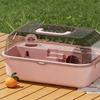 Double Deck Spacious Hamster Cage Portable Transparents Materials for Easy Monitoring Light Weight Construction