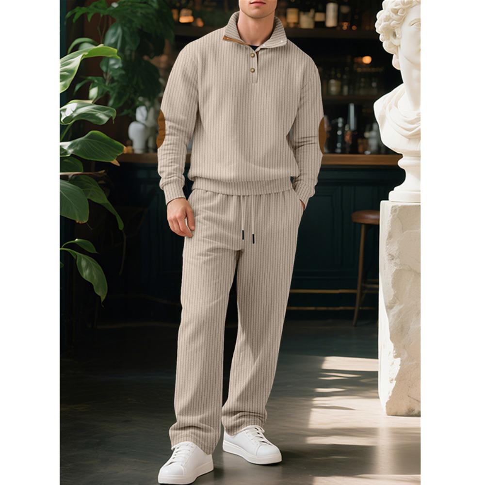 2025 Neuer Trend Sport 2-teiliges Set Schlichte Mode Westküste Atmungsaktiv Business Casual Temperament Männer Frühling und Herbst 2-teilig