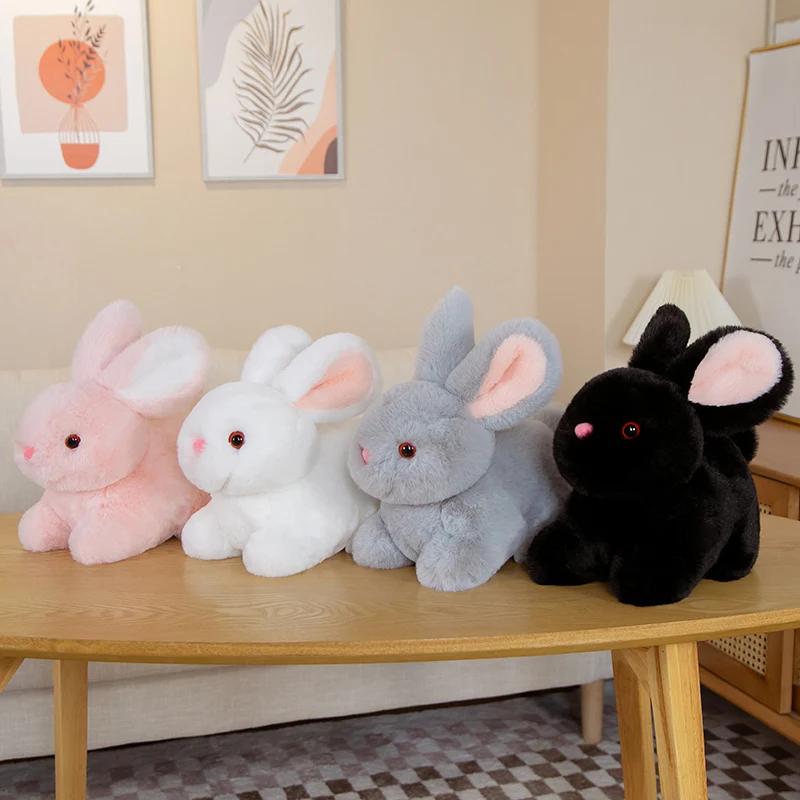 Cartoon Fluffy Rabbit Plush Toys Cute Soft Stuffed Bunny Dolls Pendant Plush Keychain Pillow Children Kids Birthday Xmas Gifts